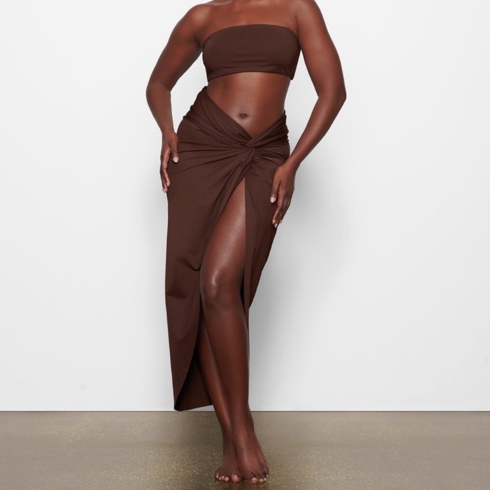 Skims NWT Swim Sarong Skirt - Cocoa